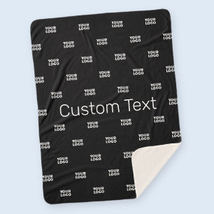 Couverture Sherpa Logo moderne ou Motif design avec n'importe quelle