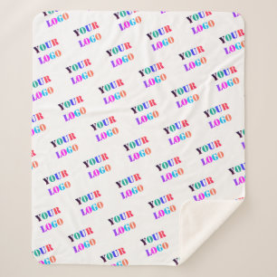 Couverture Sherpa Logo personnalisé ou photo Sherpa Blanket personna