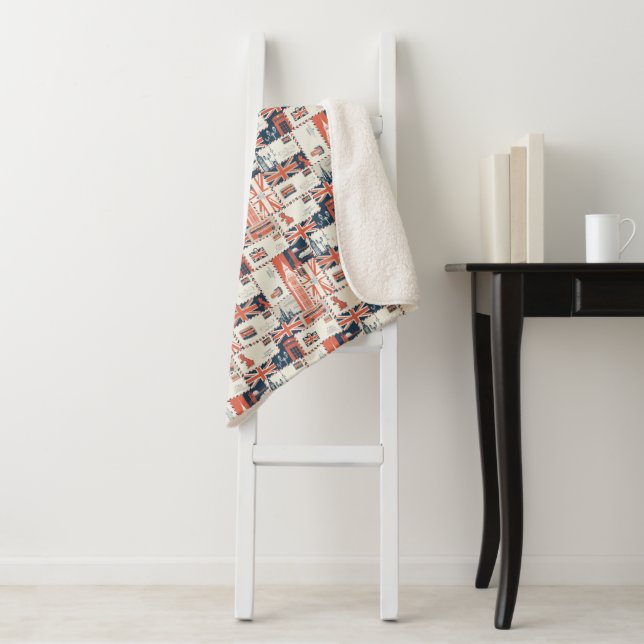 Couverture Sherpa London Post Sherpa Blanket (En situation)