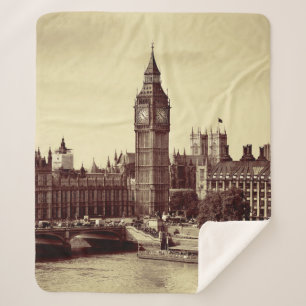 Couverture Sherpa Londres Westminster avec Big Ben et pont. vieux, l