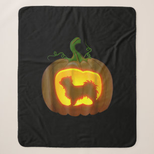 Couverture Sherpa Long Haired Chihuahua Halloween