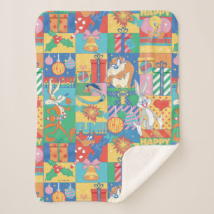 Couverture Sherpa LOONEY TUNES™   Joyeuses fêtes Motif de Noël