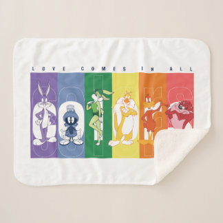 Couverture Sherpa LOONEY TUNES™ - L'Amour Vient Dans Toutes Les Coul