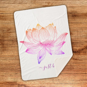 Couverture Sherpa Lotus Fleur Yoga Amateurs de méditation Juste Resp