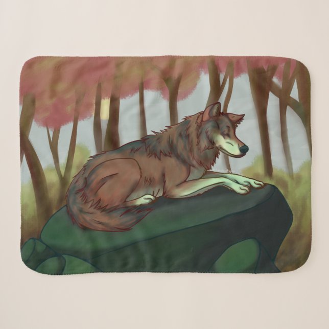 Couverture Sherpa Loup européen (Devant (Horizontal))