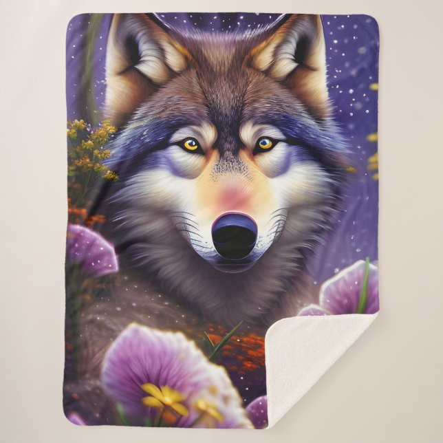 Couverture Sherpa Loup solitaire dans la nuit (Devant)