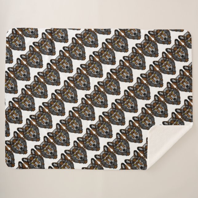 Couverture Sherpa Loups (Devant (Horizontal))