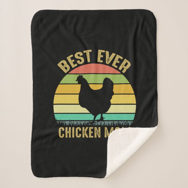 Couverture Sherpa Louvain de poulet | Meilleure mère du poulet (Devant)