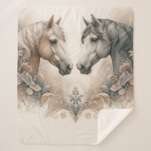Couverture Sherpa Love for Horses Sherpa Blanket