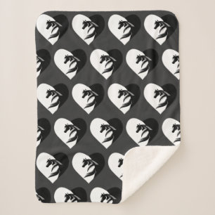 Couverture Sherpa Love Horses Horse et Coeur Logo Art graphique