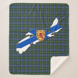 Couverture Sherpa Love Nova Scotia tartan Sherpa Blanket