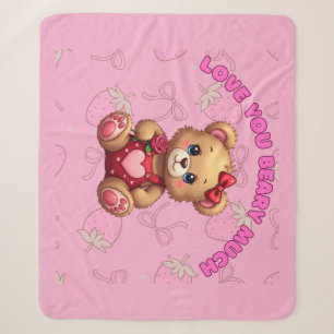 Couverture Sherpa Love You Beary Much – Ourson de la Saint-Valentin