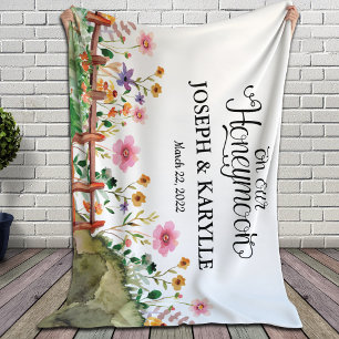 Couverture Sherpa Lune de miel Blanket personnalisée pour les jeunes