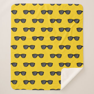 Couverture Sherpa Lunettes de soleil de dessin cool