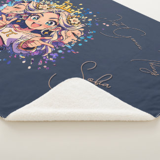 Couverture Sherpa Luxury Gemini Name Sherpa Birthday Blanket