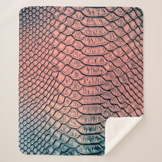 Couverture Sherpa Luxury snake skin texture backgroundtexture,leathe (Devant)