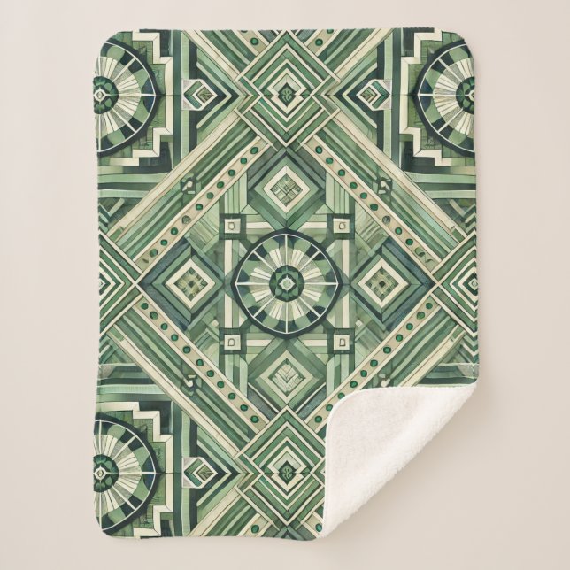 Couverture Sherpa Machine Verte (Devant)