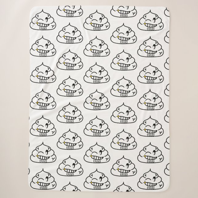 Couverture Sherpa Macho Poop - Brootsch le PooPoo (Devant)