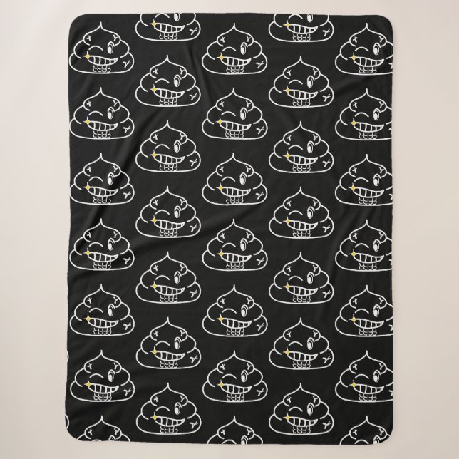 Couverture Sherpa Macho Poop - Brootsch le PooPoo (Devant)