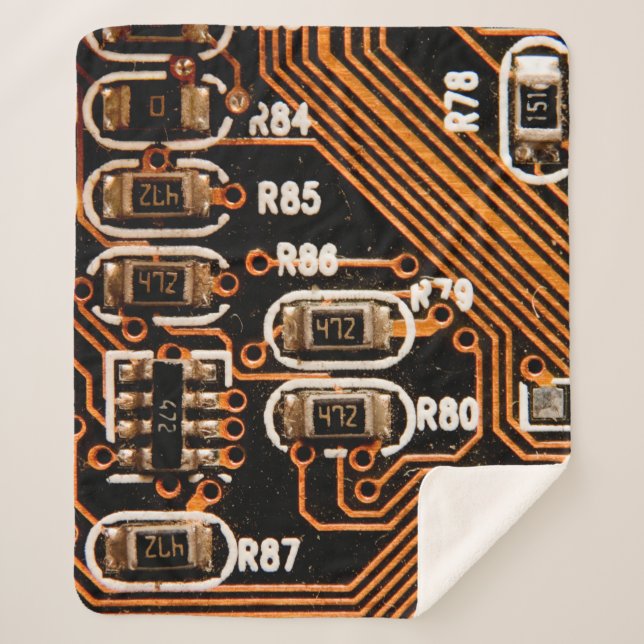 Couverture Sherpa macro prise de circuit, câbles, condensateurs, car (Devant)