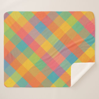 Couverture Sherpa Madras Breeze - Sherpa polaire en diagonale vide