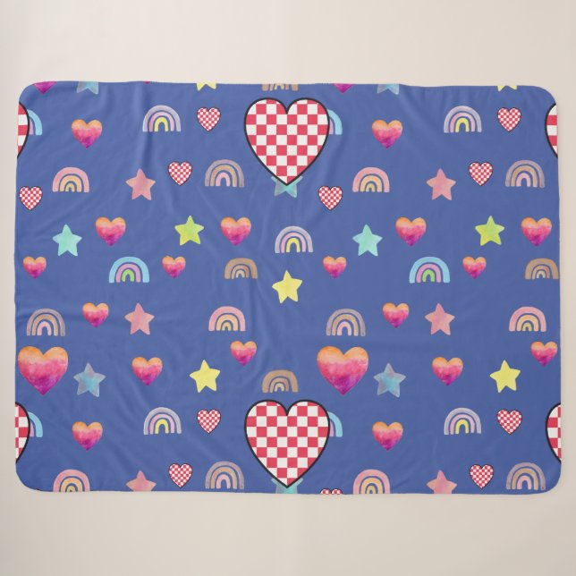 Couverture Sherpa Magic pink candy world (Devant (Horizontal))