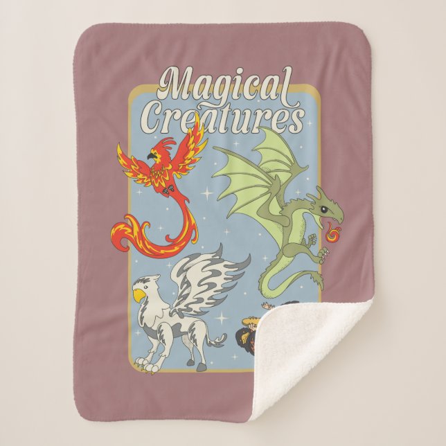 Couverture Sherpa Magical Creatures Vintage Graphic (Devant)