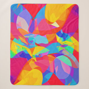 Couverture Sherpa Magie Motif colorée vive