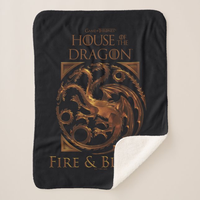 Couverture Sherpa MAISON DU DRAGON | Maison Targaryen Sigil (Devant)