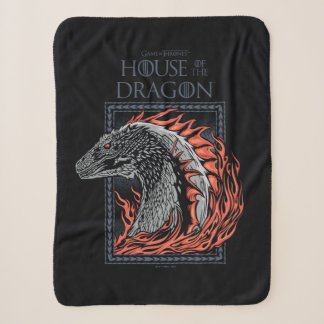 Couverture Sherpa MAISON DU DRAGON | Profil de dragon en flammes