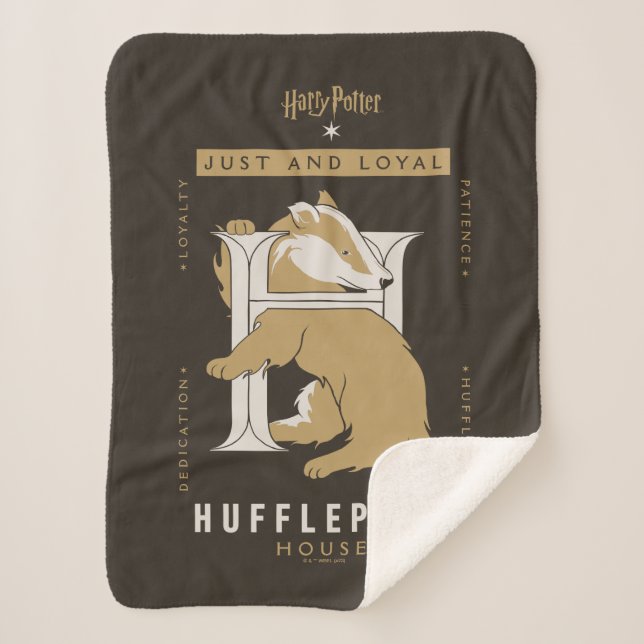 Couverture Sherpa Maison HUFFLEPUFF™ Juste Et Loyale (Devant)