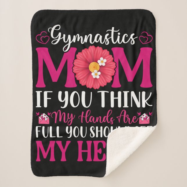 Couverture Sherpa Maman de gymnastique (Devant)