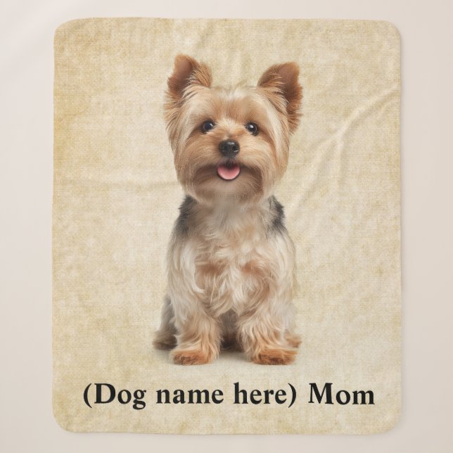 Couverture Sherpa Maman de Yorkie personnalisée (Devant)