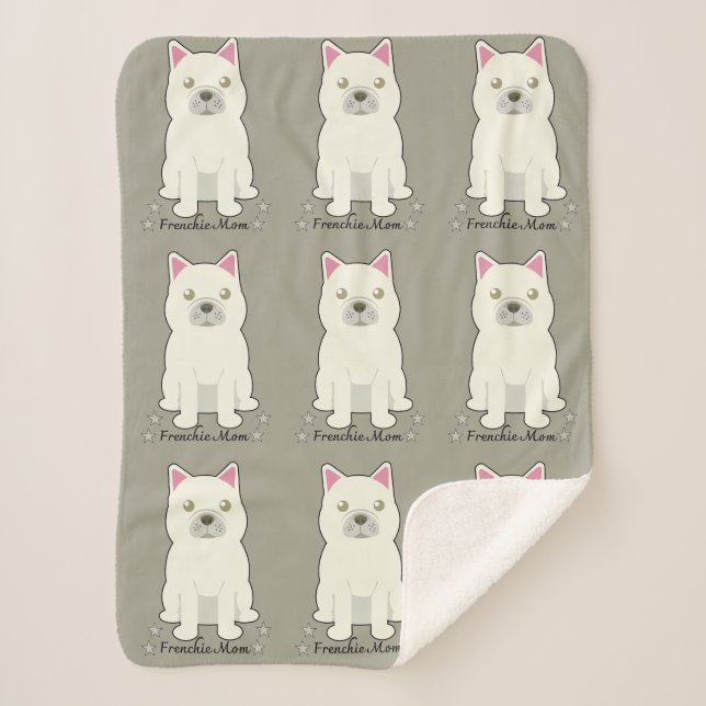 Couverture Sherpa Maman Frenchie (Devant)