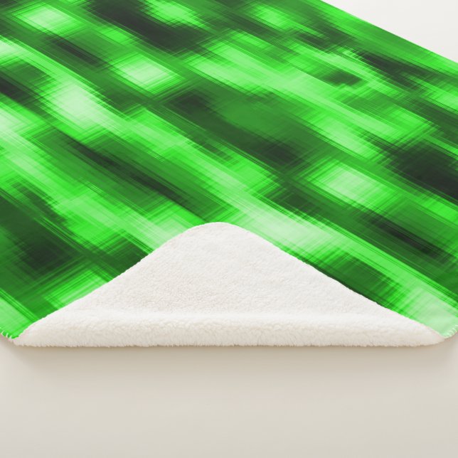 Couverture Sherpa Manchado verde e preto estilo pastilhas de vidro (3/4)