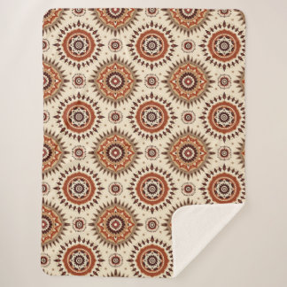 Couverture Sherpa Mandala de la radiance terreuse