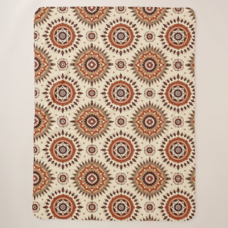 Couverture Sherpa Mandala de radiance terreuse