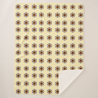 Couverture Sherpa Mandala floral vintage