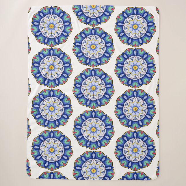 Couverture Sherpa Mandala Motif 01 (Devant)