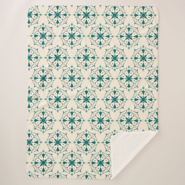 Couverture Sherpa Mandala motif Sherpa Blanket (Devant)