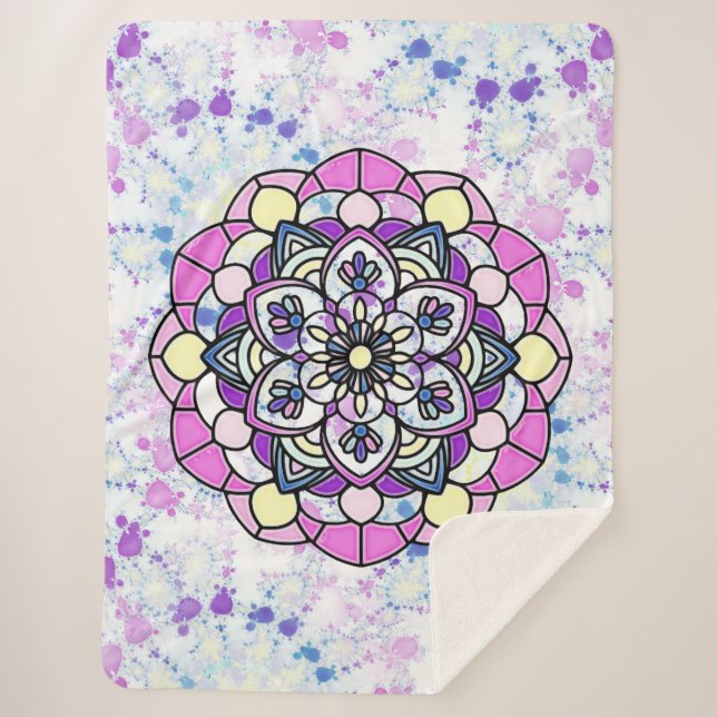 Couverture Sherpa Mandala Sherpa Blanket (Devant)