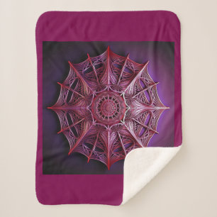 Couverture Sherpa Mandelbrot à trame rose