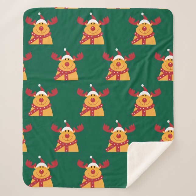 Couverture Sherpa Manta Polar "Reno Nariz Roja" (Devant)