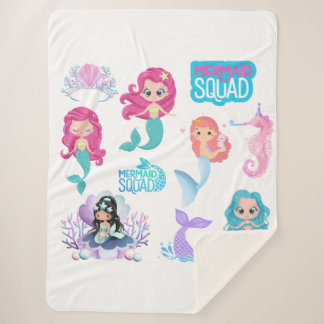 Couverture Sherpa Manta sherpa infantil sirena