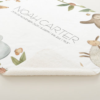 Couverture Sherpa Manteau personnalisé pour enfants animaux de safar