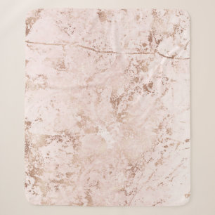 Couverture Sherpa Marbre rose : arrière - plan de texture dorée.