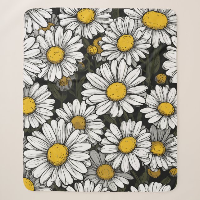 Couverture Sherpa Marguerites Style Comic  (Devant)