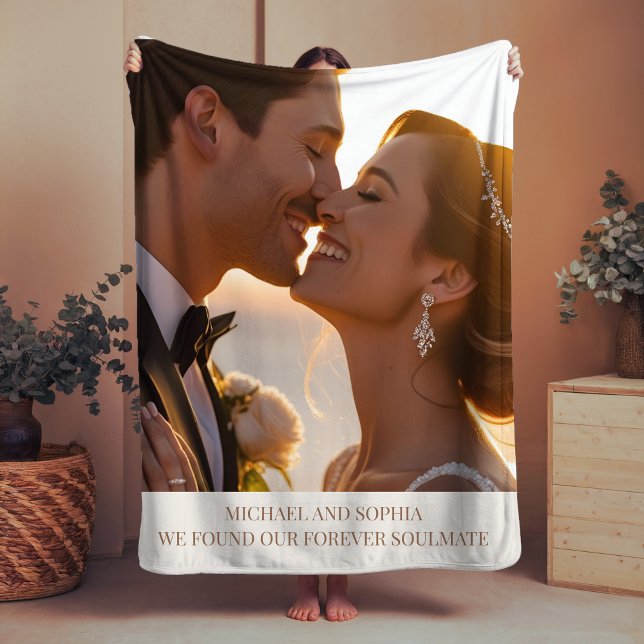 Couverture Sherpa Mariage Couple Sherpa Blanket Idée cadeau de Noël (Créateur téléchargé)