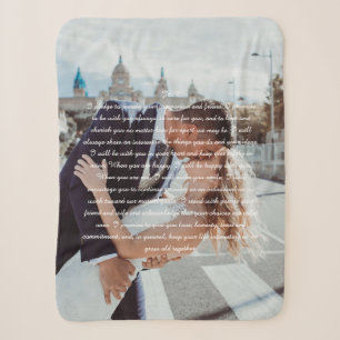 Couverture Sherpa Mariage Vows Couple Photo