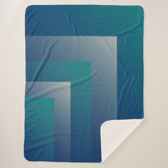 Couverture Sherpa Marine gris turquoise (Devant)